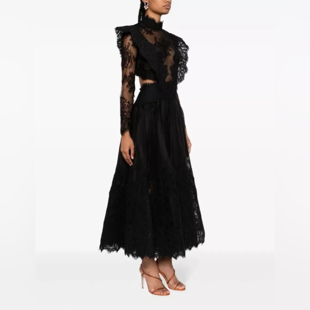 Zimmermann Runway Sensory Lace Linen and Silk Gown - Picture 5 of 16